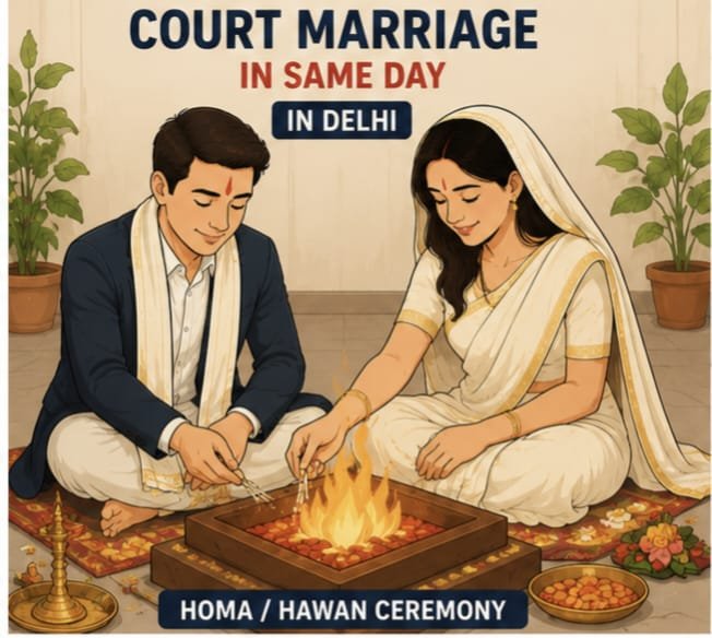 Hindu Marriage Act Section 8 Tis Hazari Delhi - Homa Hawan Vedic Ceremony Same Day Court Marriage Registration