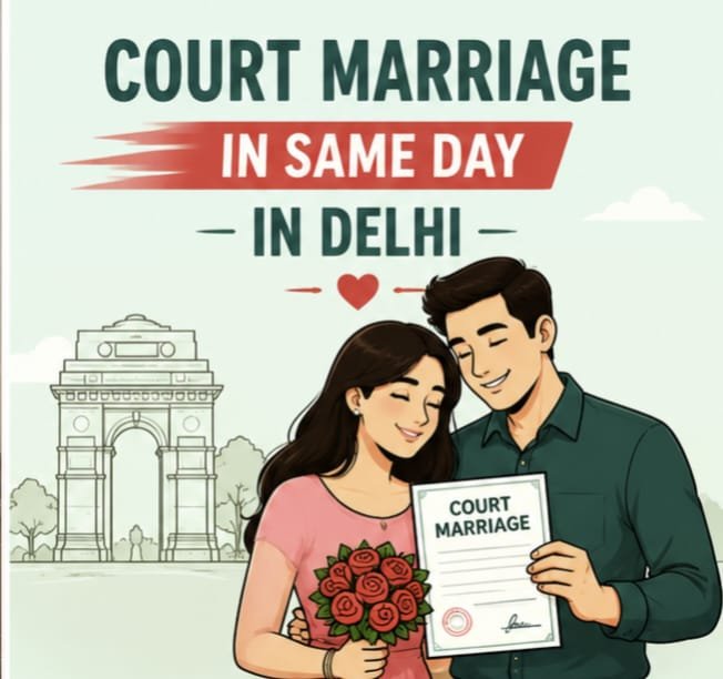 NRI Court Marriage Tis Hazari Delhi India - Same Day Marriage Certificate with Apostille for USA UK Canada Australia UAE